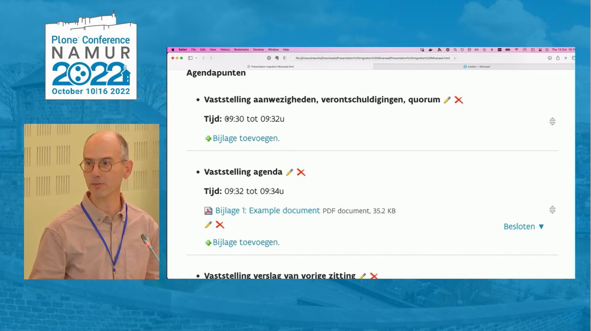 @mauritsvanrees van @zestsoftware (Zest zorgt voor onderhoud en hosting van onze website) stelde onze website voor op de jaarlijkse internationale #Plone conferentie in Namen en gebruikte de site als voorbeeld voor de migratie naar Plone 6.0. Presentatie: youtu.be/WubqqlJwHAI