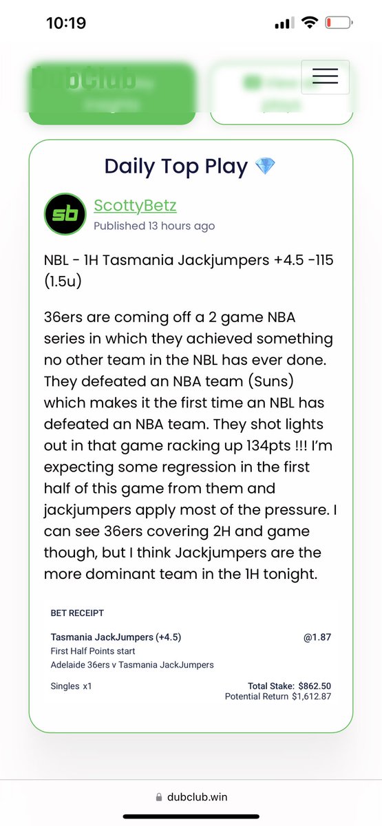 ScottyBetz's tweet photo. CASH JACKJUMPERS π°
β
Breakers -5.5
β
1H Taipans +2.5
β
Taipans -1.5
β
1H Hawks +4.5
β
Wildcats -2.5
β
Wildcats ML +100
β
JJ/Bullets O 163.5
β
JJ/Bullets to go OT +650
β 1H United +0.5
β
United +30.5
β
Wildcats -2.5
β
1H JackJumpers +4.5 *
#NBLLocksmith π https://t.co/UgZV0N60P4