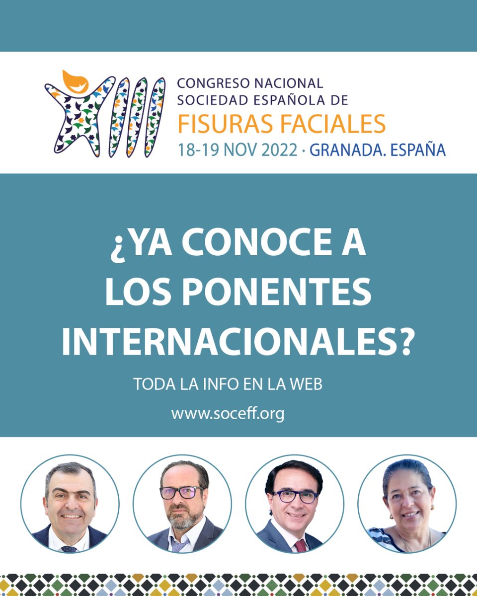 formedika's tweet photo. XIII Congreso Nacional Sociedad Española de Fisuras Faciales @soceffaciales
🗓18 y 19 de noviembre de 2022
El jueves 17, talleres pre-congreso.
🔗 Más información e inscripciones en el link de nuestra biografía o en https://t.co/QuiB1yorqo
#soceff #soceff2022 https://t.co/7Dh0uQdEwj