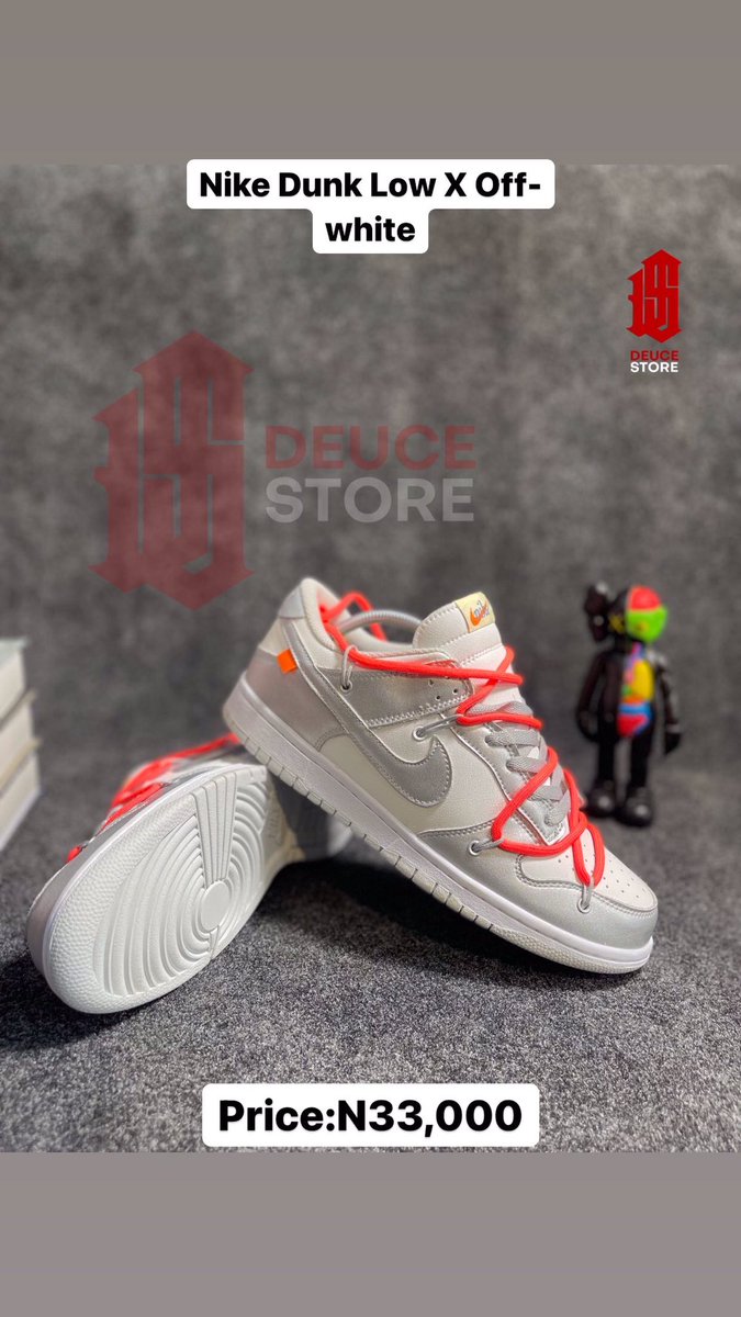 deucestore's tweet photo. ♨️Nike Dunk Low x Off-white 
.
♨️Size 40-45
.
♨️Price N33,000
.
♨️Nationwide/Global Delivery
.
Kindly DM or WHATSAPP Link in bio (07058608501) to place an Order

#deuce #nike #airjordan #deucestore #sneakers #shoes #malefashion https://t.co/HWYwjjQJ9p