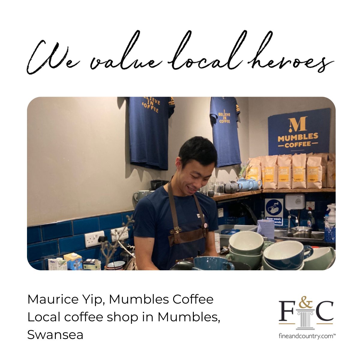 Fine & Country Swansea (@fine_swansea) on Twitter photo Fine & Country would like to introduce this month's Local Hero - Maurice Yip ⭐️
Maurice is a hard-working, positive & happy employee for <a href="/Mumblescoffee/">Mumbles Coffee</a> who is knowledgeable about his coffee. It's always a pleasure seeing Maurice! Fine & Country would like to introduce this month's Local Hero - Maurice Yip ⭐️
Maurice is a hard-working, positive & happy employee for <a href="/Mumblescoffee/">Mumbles Coffee</a> who is knowledgeable about his coffee. It's always a pleasure seeing Maurice!