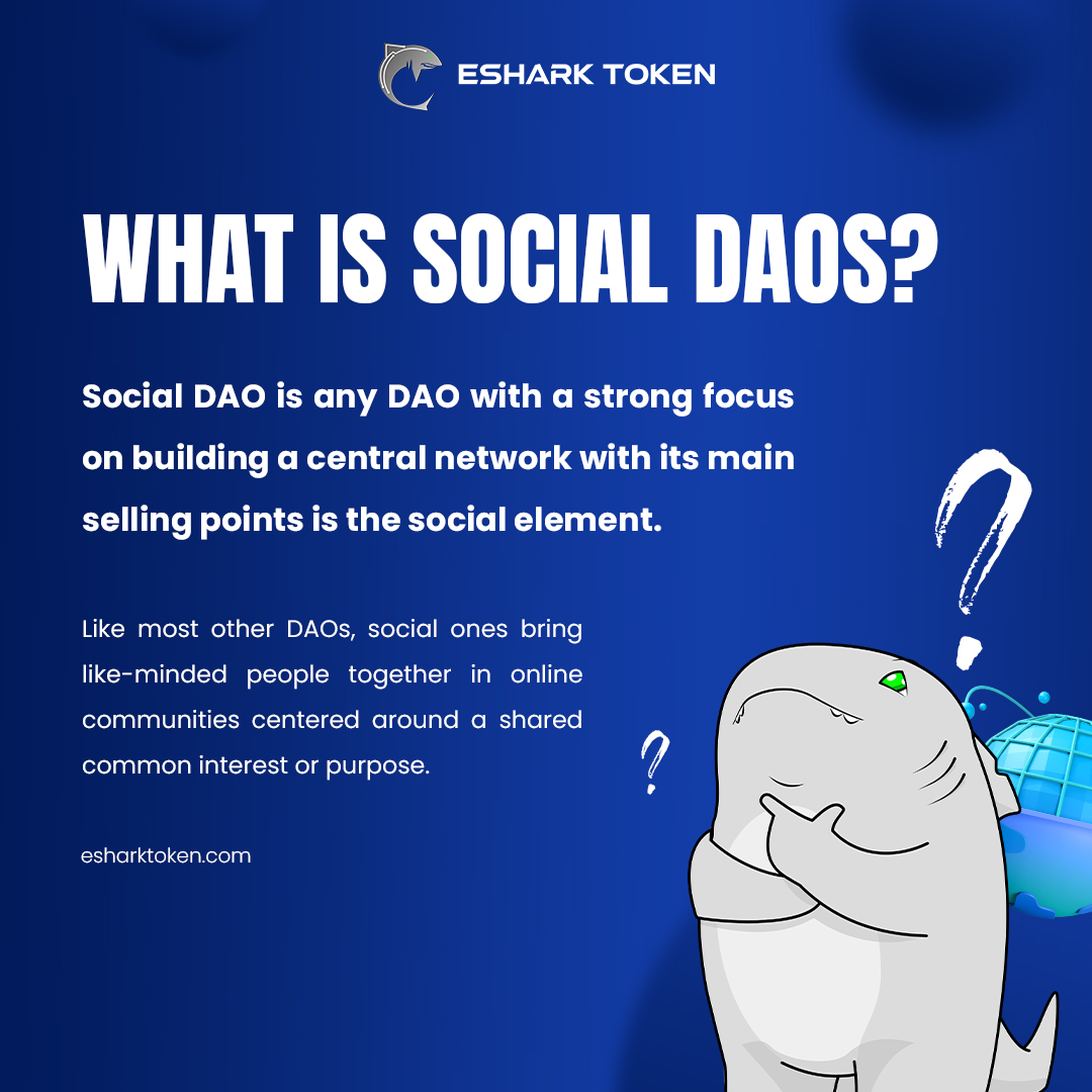 EsharkToken's tweet photo. While DeFi is community focused, typically they require an entry such as owning a specific number of tokens, owning an NFT or being personally invited.
#esharktoken #eshk #cryptoforgamers #socialdaos #daos https://t.co/dkuBlmV3k6