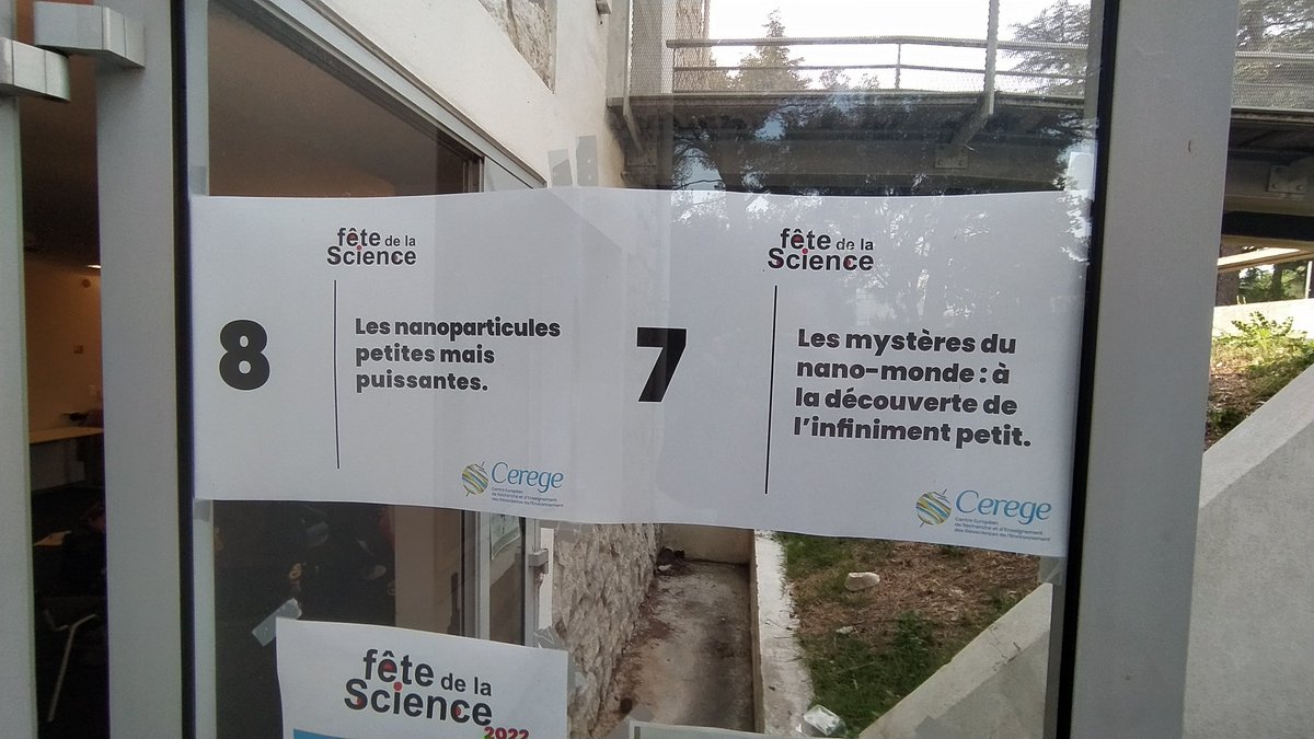 Lallemand_Cl's tweet photo. En direct de la #FDS2022 au @TechnopolArbois avec le @cerege_officiel 👩‍🔬🧑‍🔬
Venez découvrir le nano-monde rempli d'objets aux super-pouvoirs avec l'équipe @edurable_cerege 🧪✨
#vulgarisation #sciences #nanoparticules #chimie #physique #recherche https://t.co/YRBtBER1ff