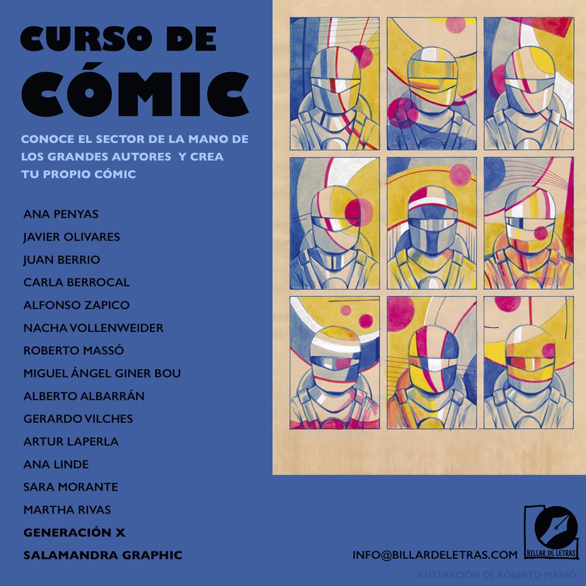 Billardeletras's tweet photo. El Curso de NOVELA GRÁFICA más completo del medio / Arranca el 18 / Haz tu propio Cómic / Conoce el sector de la mano de una decena de profesionales https://t.co/PjOH8Ko8M4
@Sara_Morante @pintamonas @WatcherBlog
#grafcomic
#premionacionalcomic
#trazos_
#astiberri
#apa_apa_comics https://t.co/pgxBvOqE4O
