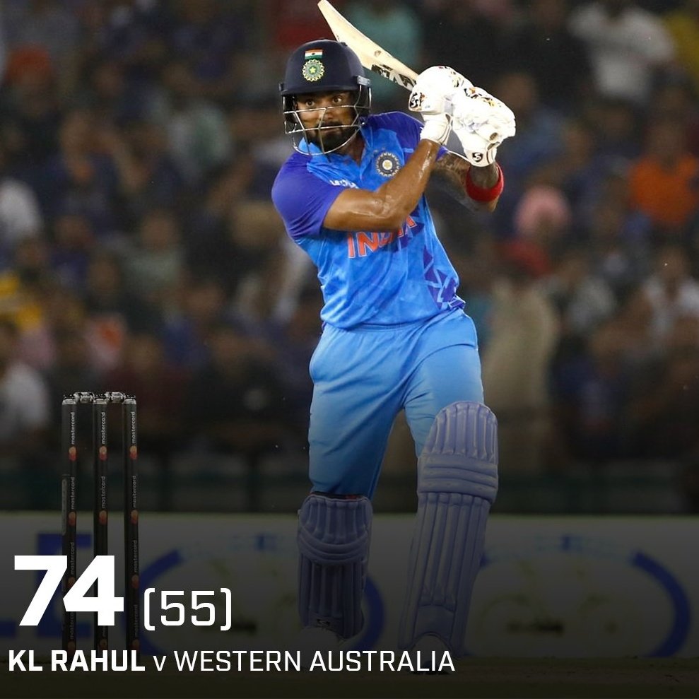 CricTelegraph's tweet photo. A fine knock from captain KL Rahul comes to an end.

#TeamIndia #KLRahul #T20WorldCup #INDvsWACA https://t.co/9NJ8B9VfpJ
