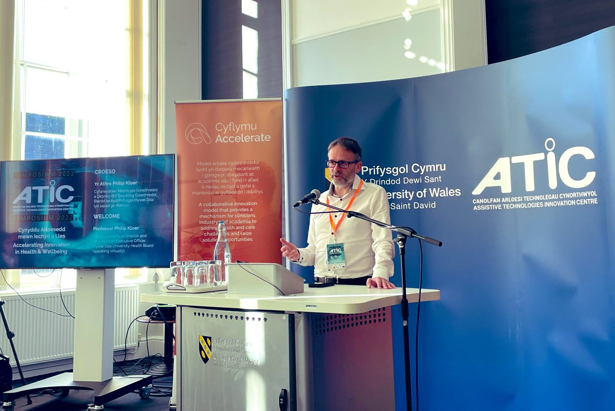 “We’re not going to face the challenges of society with just small incremental changes. That will be nowhere near enough. 

We need to break the mould, and see step change.”

Philip Kloer from <a href="/HywelDdaHB/">Hywel Dda UHB</a> speaking at #ATiCSymposim2022

#AccelerateWales <a href="/ATiCUWTSD/">ATiC</a> @AccelerateCIA