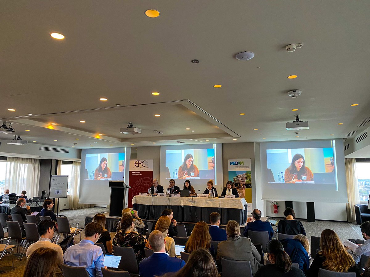 epc_eu's tweet photo. ❗️Starting now❗️

In the 2️⃣ session moderated by @CartaSilvi, Saime Özçürümez (@BilkentUniv), Bernard Brunet (@eu_near), @kemalkirisci and @DimitriadiA will review the state of 🇪🇺-🇹🇷 relations on #migration &amp; consider what the future holds for EU-Turkey cooperation on the topic. https://t.co/DoZvsSTo7B