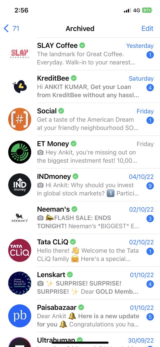 WhatsApp is the new Gmail Promotions tab.