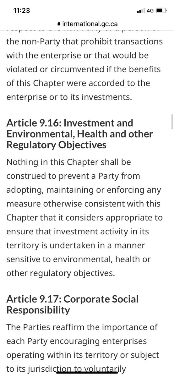 PhillipeTruan's tweet image. El famoso artículo 9.16 del TPP11 que supuestamente impide que los Estados Parte (Chile) protejan el medio ambiente…