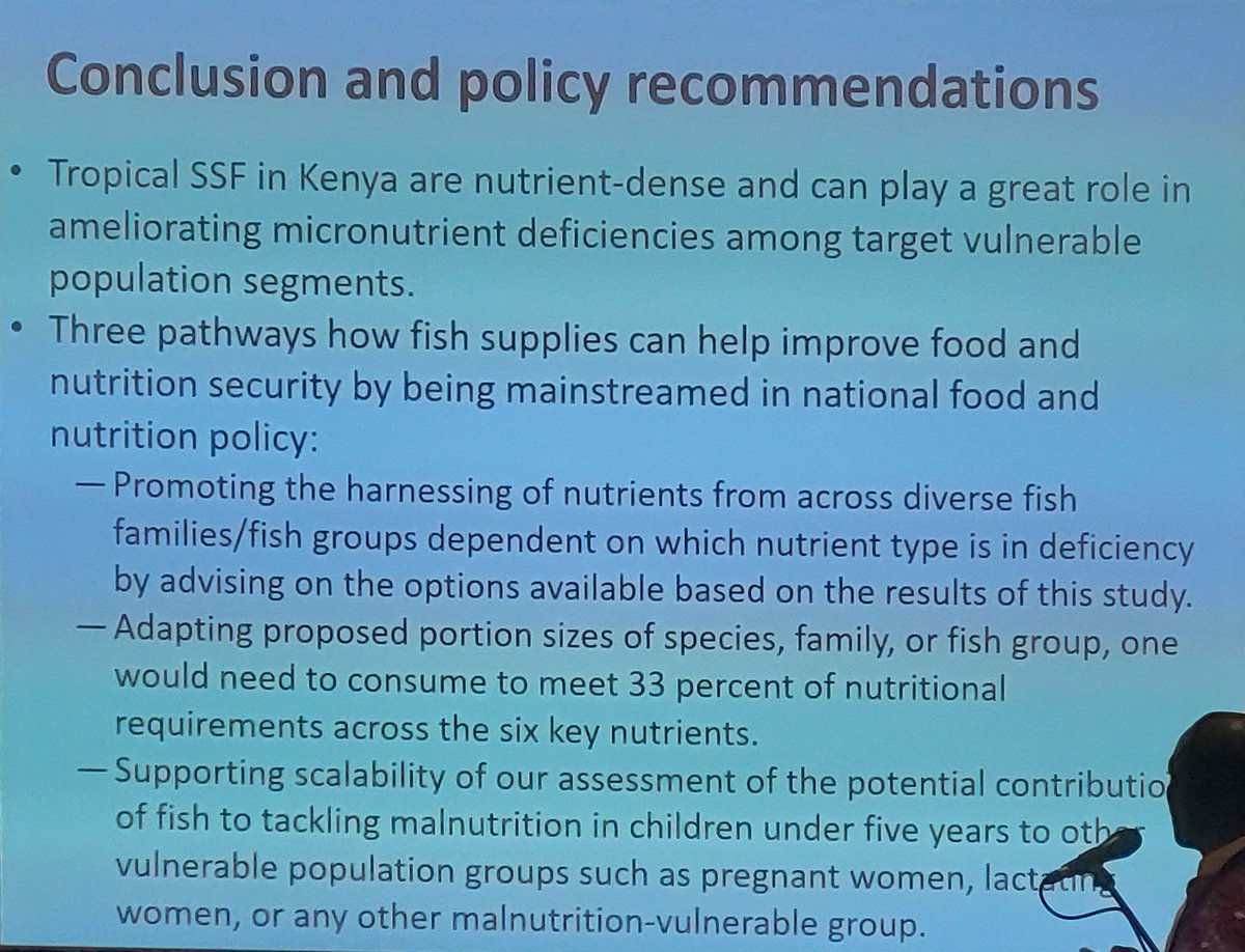 Not all fish are created equal...

<a href="/jomukoto1/">Johnstone Omuhaya Omukoto</a> has analysed the nutritrient contents of common fish species in Kenya. 

He recommends creating dietary guidelines showing families how much of different fish species kids need to eat to meet their micronutrient needs.

#WIOMSA2022