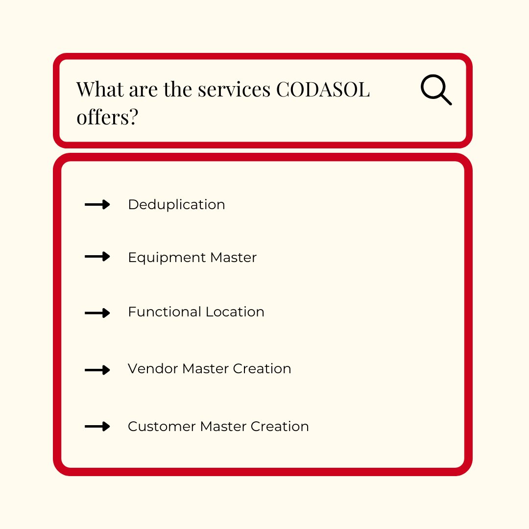 Codasol's tweet image. codasol.com/services.html

#masterdatamanagement #mdm #codasol #itservices
