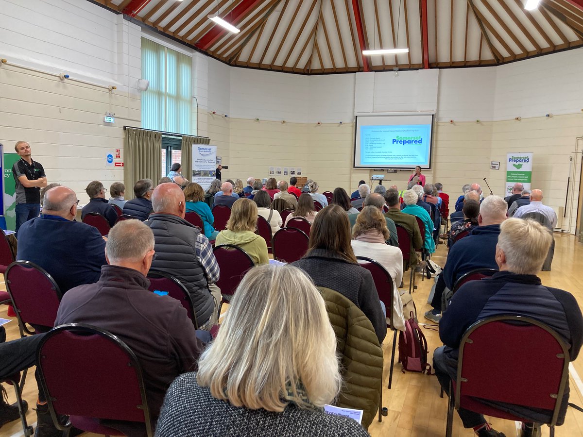 Great turnout for the <a href="/somersetprepare/">Somerset Prepared</a> community resilience day. Just kicking off for a great day of talks and workshops