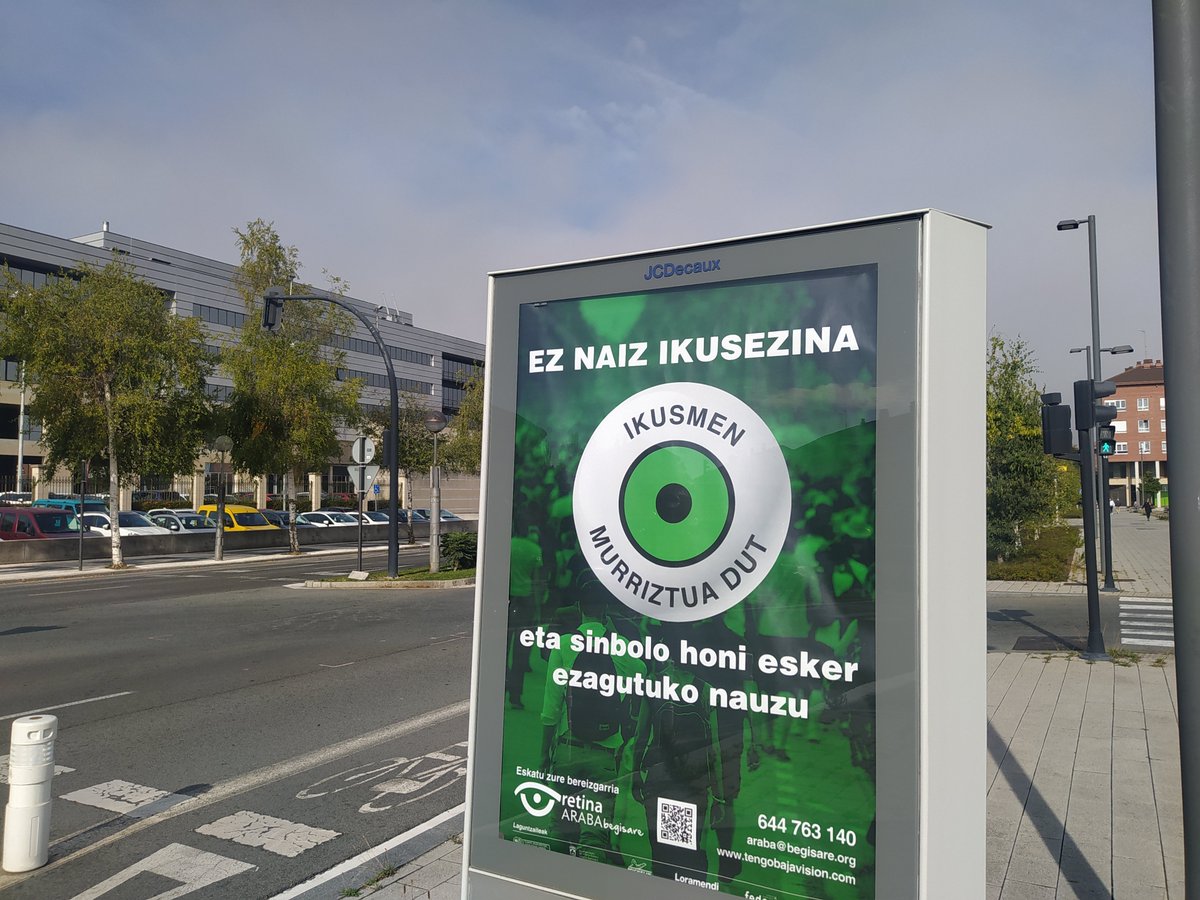 Más de 40.000 personas en Euskadi tienen Baja Visión. Hoy, en el Día Mundial de la 
Visión, más que nunca queremos ser visibles.
#TengoBajaVision #BajaVisión #DiscapacidadVisual #DíaMundialdelaVisión 
#LoveYourEyes #AmaTusOjos