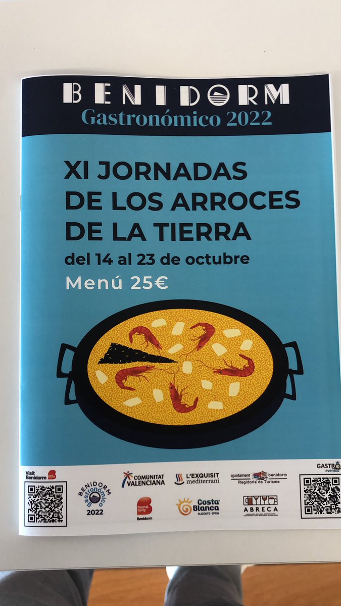 En la presentación de uno de los eventos del #BenidormGastronómico más esperado, la XI Jornadas de Arroces de la a tierra 🥘 del 14 al 23 de octubre 👌🏽 
#Benidorm #gastronomía #paella