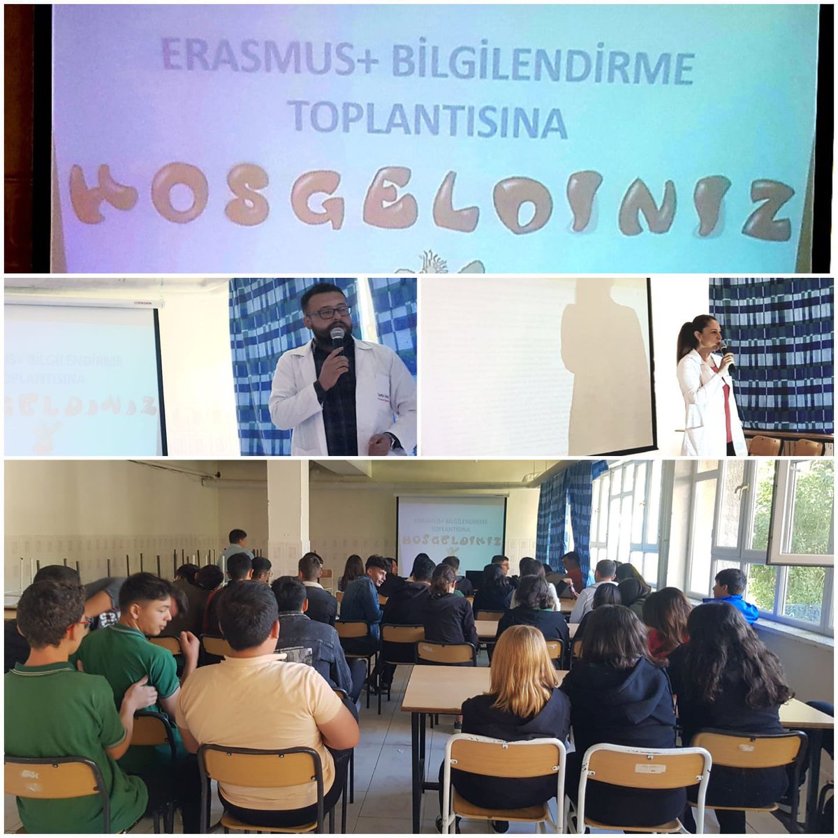 TefenniMTAL's tweet photo. Erasmus+ programının avantajlarına yönelik bilgilendirme yapıldı. Kimya Öğretmeni Beliz DUYAR ve Tarım Alanı Öğretmeni Tayfur ÜNAL tarafından gerçekleştirilen seminer de, tarım ve hayvancılık sektörüne ilişkin teknolojik gelişmelere yönelik bilgilere de yer verildi. https://t.co/RavY214N29