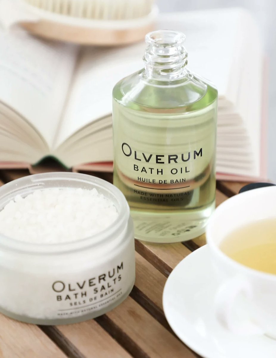 Olverum's tweet photo. Xmas Presents Your Partner Will Actually Like! 🌿🎁✨ "Tried, tested and loved by three generations of the royal family, this unbelievably effective bath oil will transport you to the spa." The Sybarite 💚 https://t.co/sZBIaZ3jbf https://t.co/oN1z4hpKlp
