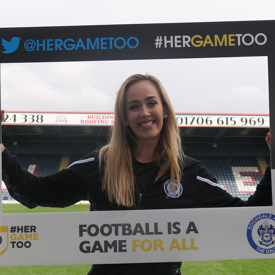 officiallydale's tweet photo. Ahead of our dedicated @HerGameToo fixture this weekend, we spoke with our First Team Physiotherapist, Sophie Birnie ��

Sophie talks about the positive impact of the Her Game Too movement, her journey in football, plus much more 🗣️

#RAFC