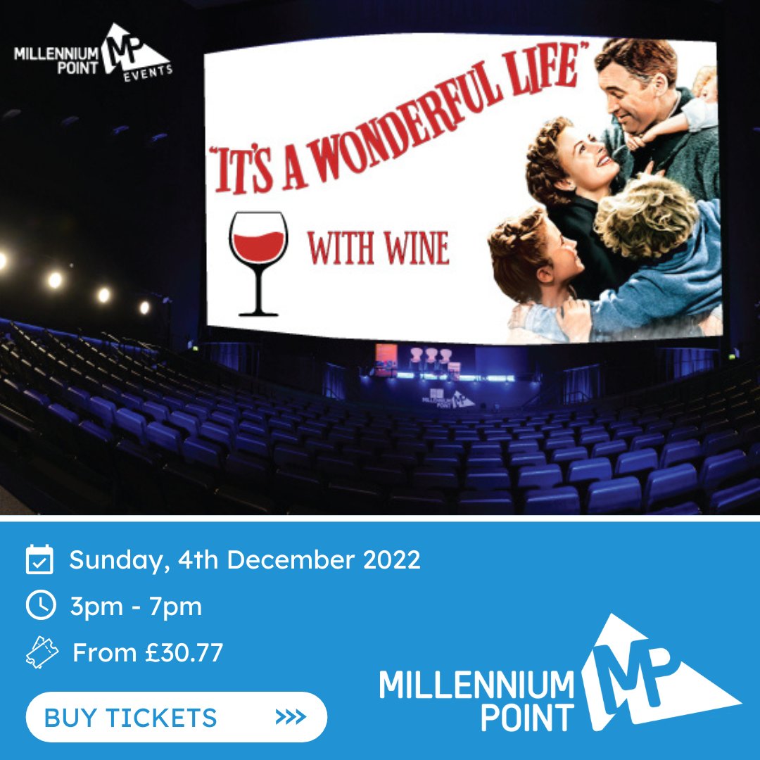 🍷🎥 IT'S A WONDERFUL LIFE WITH WINE 🎥🍷

Join us in December for a special showing of "It's a Wonderful Life" in our award-winning auditorium with 5️⃣ perfect festive wines courtesy of <a href="/TheWineEventsCo/">The Wine Events Company</a>! 🥂

🔗 Tap to get your tickets: bit.ly/3SLQYpf