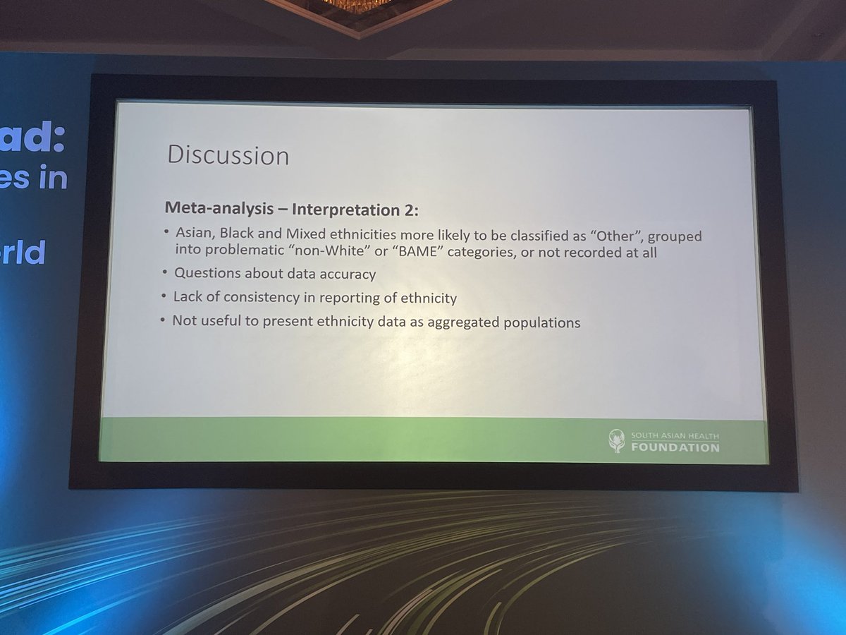 SouthAsianHF's tweet photo. Key discussions from the SAHF fellows research in to ethnic  representation in UK based RCT testing covid-19 vaccines and therapeutic interventions #SAHF2022 

@DivolkaGanesh @GumberLeher https://t.co/wn3MzKLPS2
