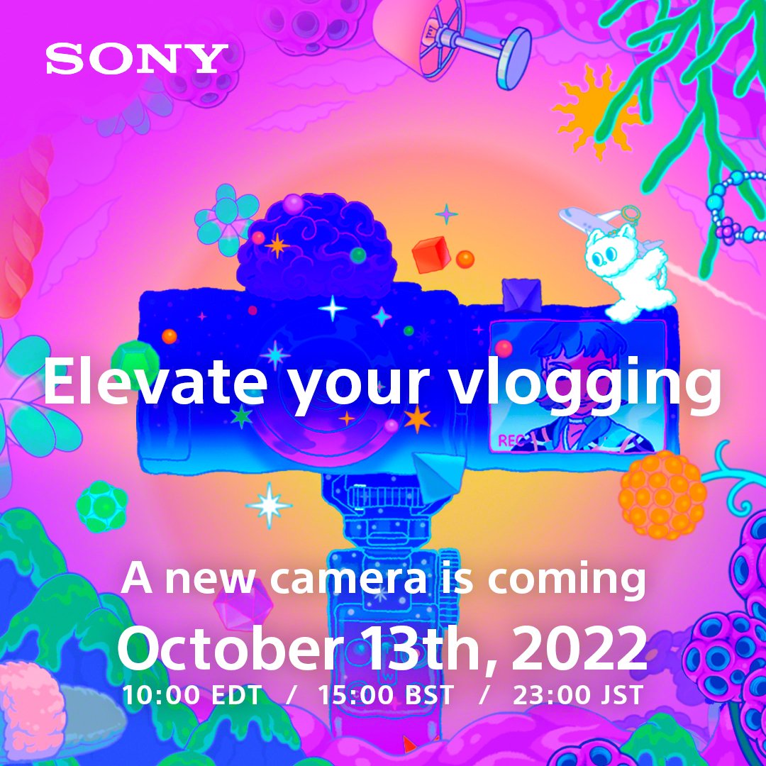 Be ready for the new Sony vlog camera on October 13, 2022, at 10:00 EDT! For more follow-up information, please subscribe to the Official Sony Camera Channel👇 youtube.com/watch?v=RYyvHs… #FutureSony #Sony #camera #vlog