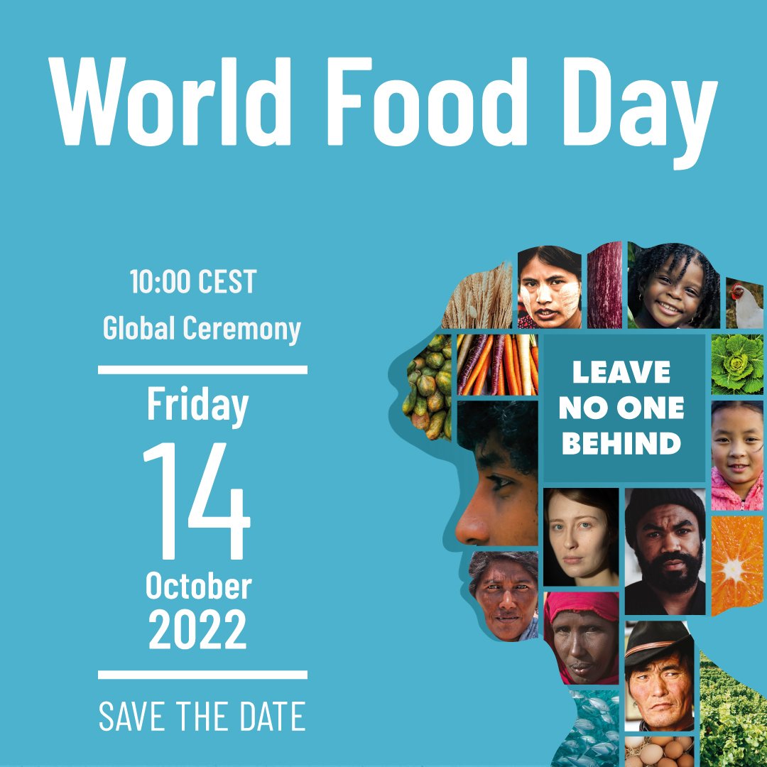 Tomorrow is #WorldFoodDay!🥣
3.1+ billion people (40% of the world’s population) cannot afford a healthy diet. We must all be the change! 

See how you can #LeaveNoOneBehind here: bit.ly/3wVh6oh &amp; join <a href="/FAO/">Food and Agriculture Organization</a> celebrations to learn more!