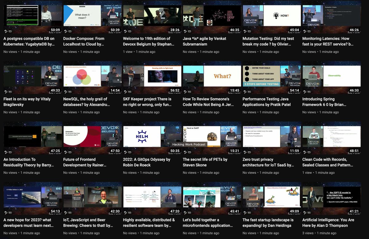 The #Devoxx Belgium Conference talks (Day One) are now available on our YouTube channel!  #Enjoy 

youtube.com/channel/UCCBVC…
