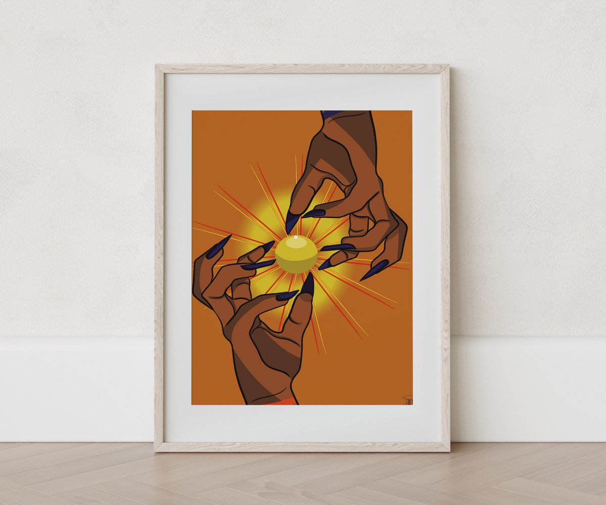 PrintsPuleng's tweet photo. Embrace October with "Witching Season 1" in our fantasy collection! Find it here: https://t.co/vnuocHxeqh🎃 🌿 🧡 
 #halloween #halloweenprints #celestial #artistontwittter #twitterwitch #blackwitch #POCwitch #blackart #balckownedbusiness  #inprnt #sketchtober #fantasyart https://t.co/XRQLa8uNCa