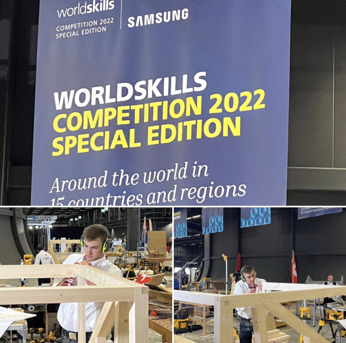 Grüezi aus Basel von den WorldSkills der Zimmerer mit unserem Philipp Kaiser! Drückt ihm die Daumen!! Er gibt alles! 🍀👍 <a href="/Das_Baugewerbe/">Zentralverband Deutsches Baugewerbe | ZDB</a> #WorldSkills