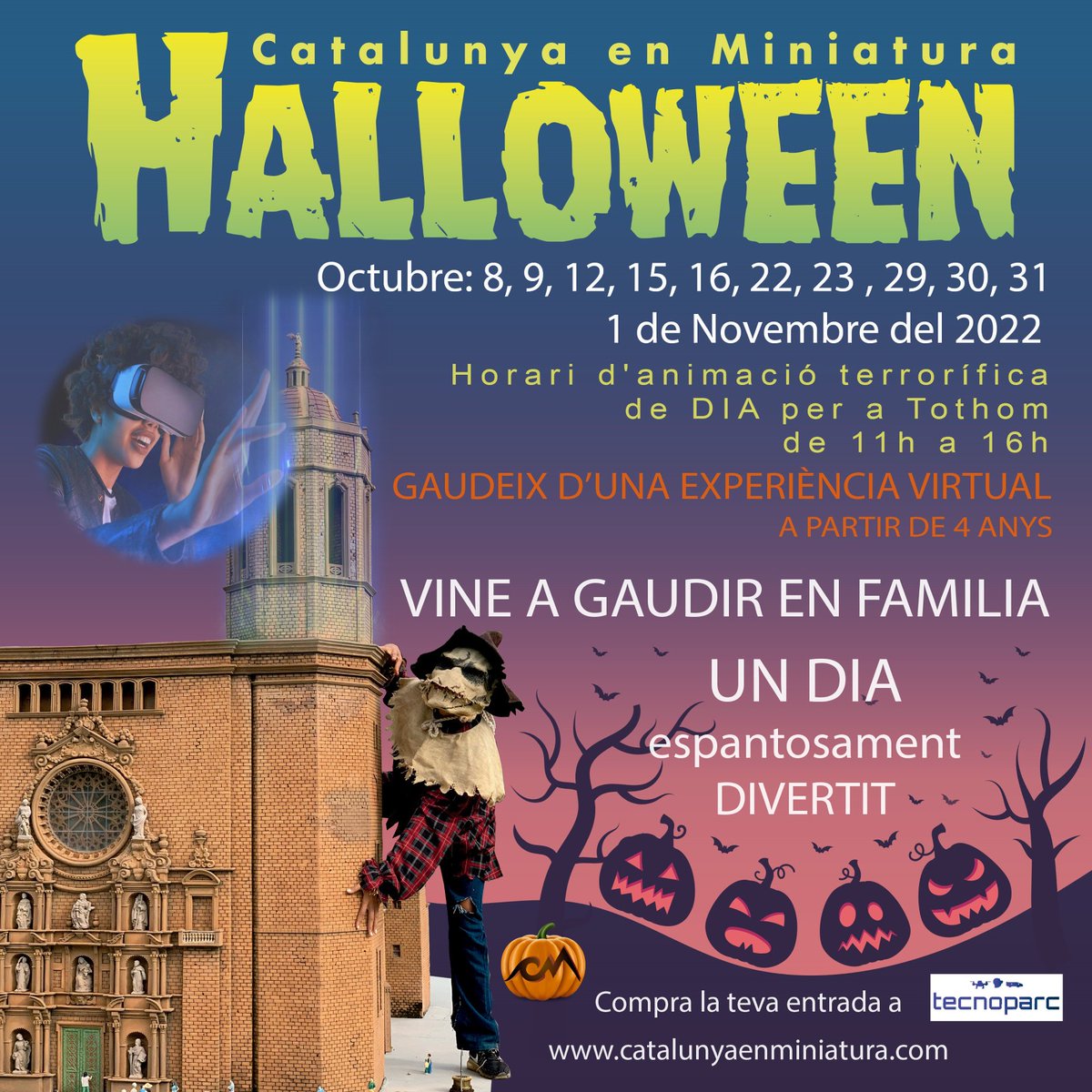 🎃 Vine a gaudir el Halloween familiar a <a href="/catenminiatura/">Catalunya en Miniatura</a> 2022. 👻

🕒 Horari d’animació terrorífica de dia per a tothom, de 11h-16h.
🗓 Dies: 8,15, 16, 22, 23, 29, 30 i 31 d’octubre i 1/11 del 2022.
🅿️ Pàrquing i 🧺 pícnic gratuïts.

🎟️ catalunyaenminiatura.com/tienda