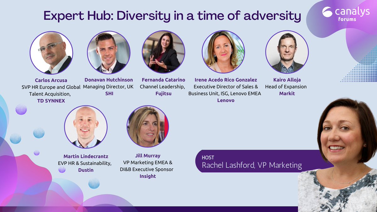 CanalysForums's tweet photo. Join @RachelLashford and members of our channels community as they discuss D&I aspirations and the goals set during her 'Expert Hub' on #diversity at #CanalysForums22 EMEA.
Register here to join the live broadcast: https://t.co/5SiUesClV8 https://t.co/LTsJGkjo1M