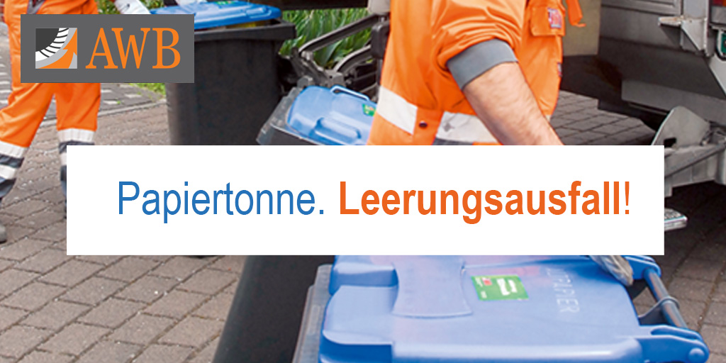 awbkoeln_info's tweet photo. #Papiertonne: In dieser Woche kann es aufgrund personeller Engpässe zu #Leerungsausfällen in Teilen der Stadtbezirke #Porz, #Kalk und #Mülheim kommen. Detailliertere Infos der betroffenen Stadtteile unter https://t.co/zAKeTZT08u
#TeamAWB #abfallwirtschaft #awbkoeln #Köln #koeln https://t.co/cqQFdnHR13