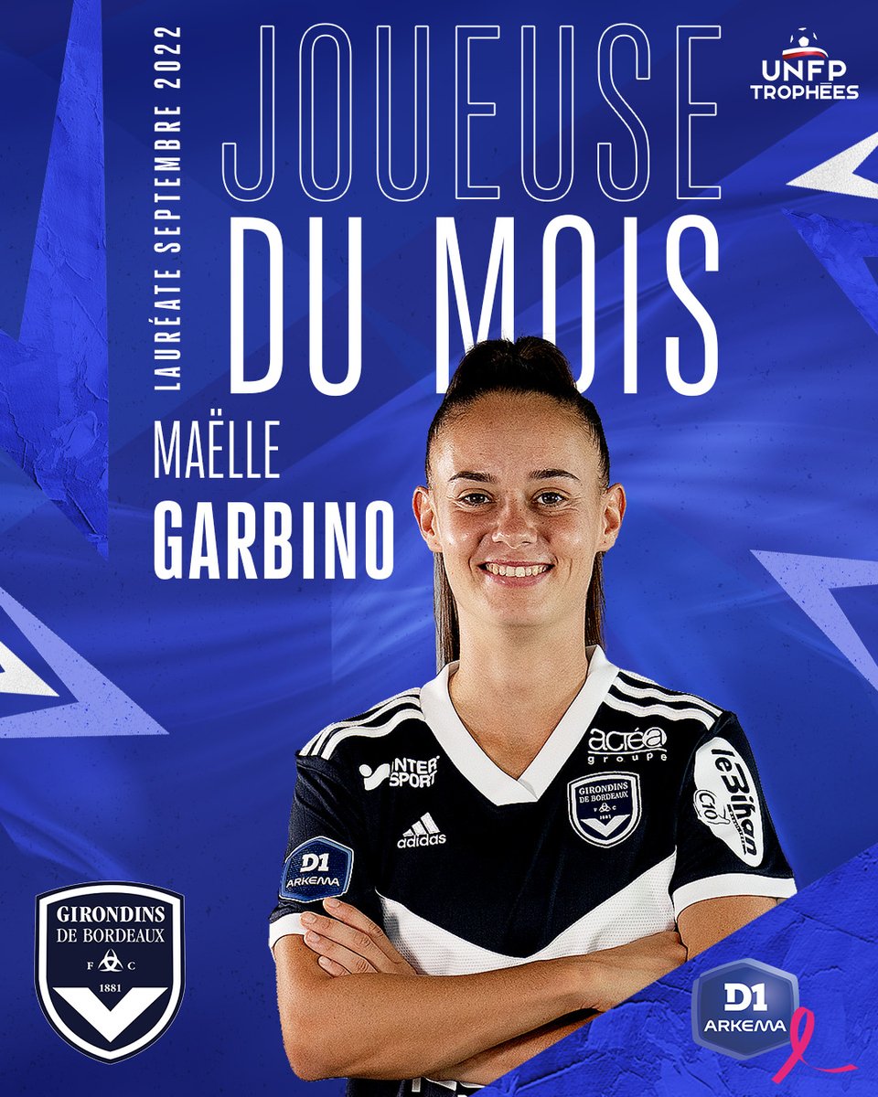 Félicitations à @garbinomaelle, élue joueuse du mois en @D1Arkema 🔵⚪👏