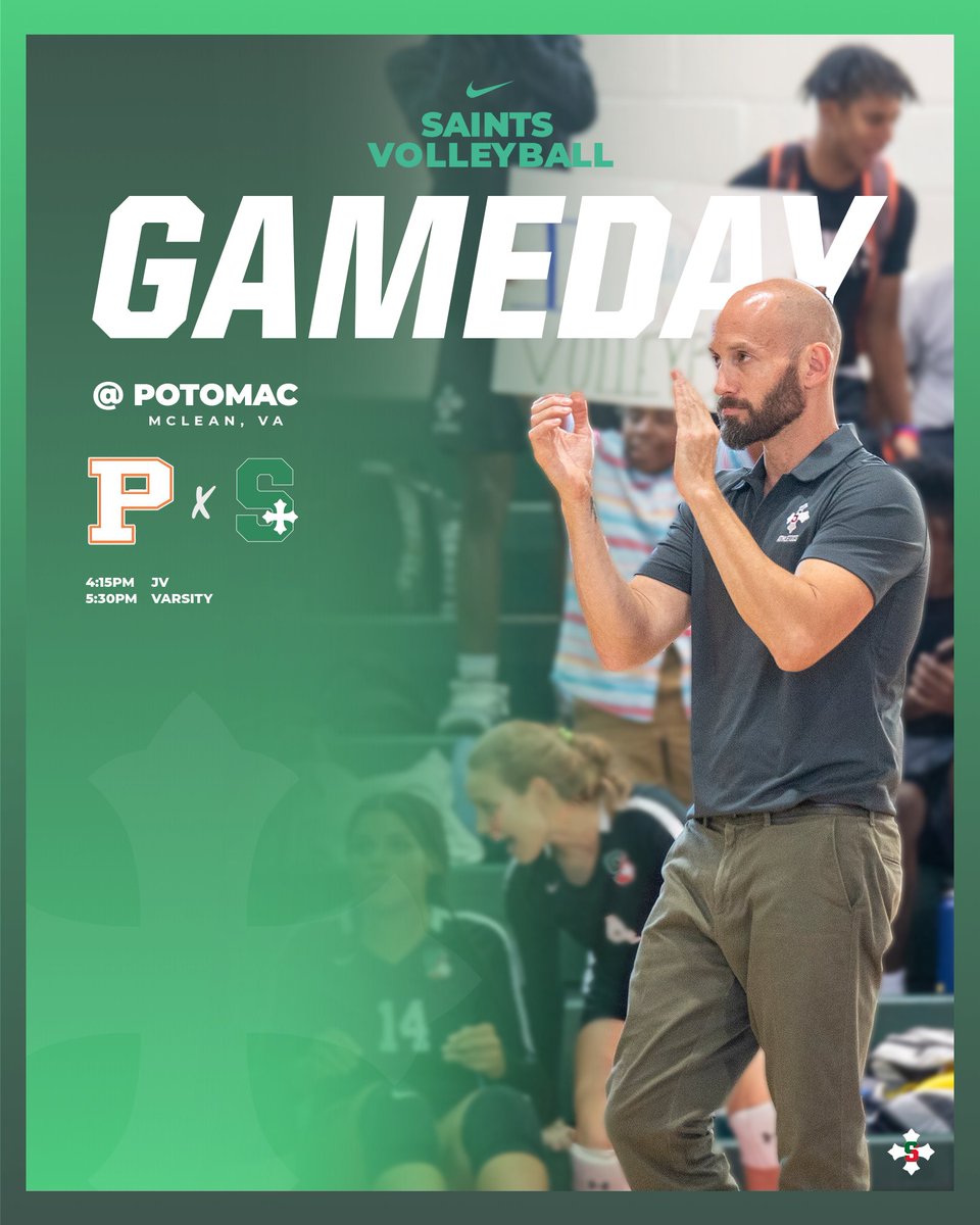 SSSAS_Athletics's tweet photo. 🏐 GAMEDAY | Saints vs Potomac

🆚 Potomac @PotomacSports 
📅 Thursday, Oct 13, 2022
⏰ 4:15 PM | JV
⏰ 5:30 PM | VAR
📍 Potomac School

#onesaint | @SSSAS_VBall https://t.co/NlyBiZLDDa