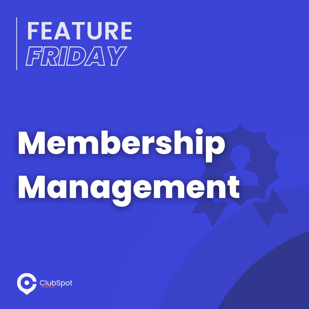 ClubSpotEU's tweet photo. 🤩#FeatureFriday
Efficiently manage your club membership and make sign-up quick and easy with the help of ClubSpot 💪
Don't miss out on our other features - Clink the link in bio to find out more 🔗
#clubspot #clubmanagement #club #software #clubmanagementsystem #FridayFeeling https://t.co/w5RwzPWfFA