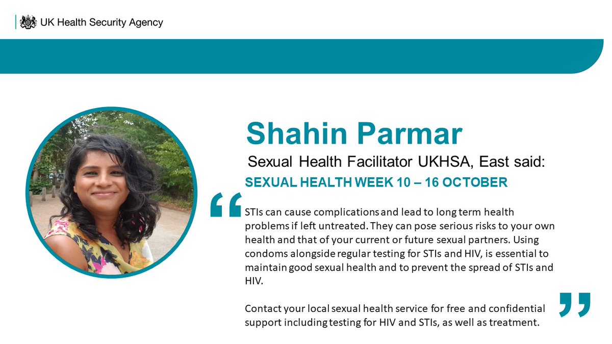 It's Sexual Health Week #SHW22 the highest number of STI's in the East of England are those aged under 25. If you want to know more about testing for STI's and where to go to get tested - read our blog: ukhsa.blog.gov.uk/2022/10/05/get…