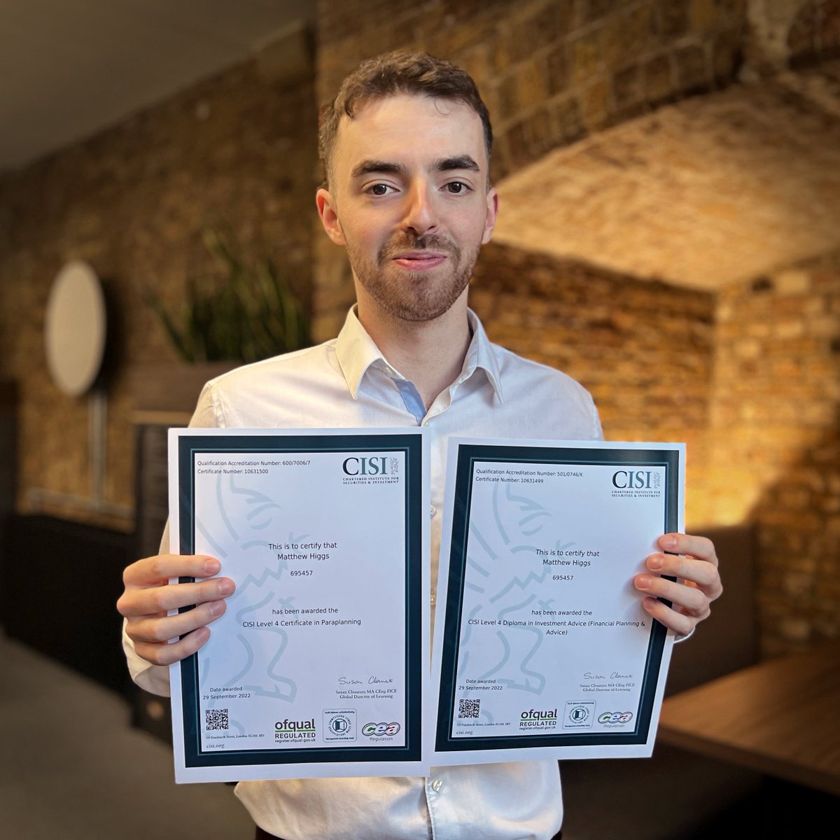 _eightfourtwo's tweet photo. And the award for CISI Level 4 Certificate in Paraplanning and CISI Level 4 Diploma in Investment Advice goes to… drum roll… our Financial Planning Administrator Matt Higgs. Well done Matt, great achievement #wealthplanning #wealthmanagement #paraplanning  #investmentadvice https://t.co/aap8usl9I5
