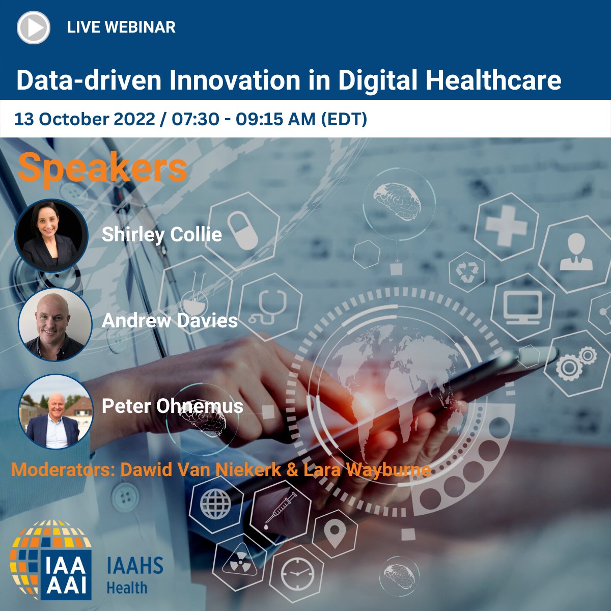 IntActuarial's tweet photo. #IAAHS Webinar |13 October 2022

Join us for our upcoming webinar on Data-driven #Innovation in Digital #Healthcare.

Register here: https://t.co/KzjvUH44bI

 #actuaries #digital #innovation #data  #actuarialscience #health https://t.co/UdNLZkuAVF