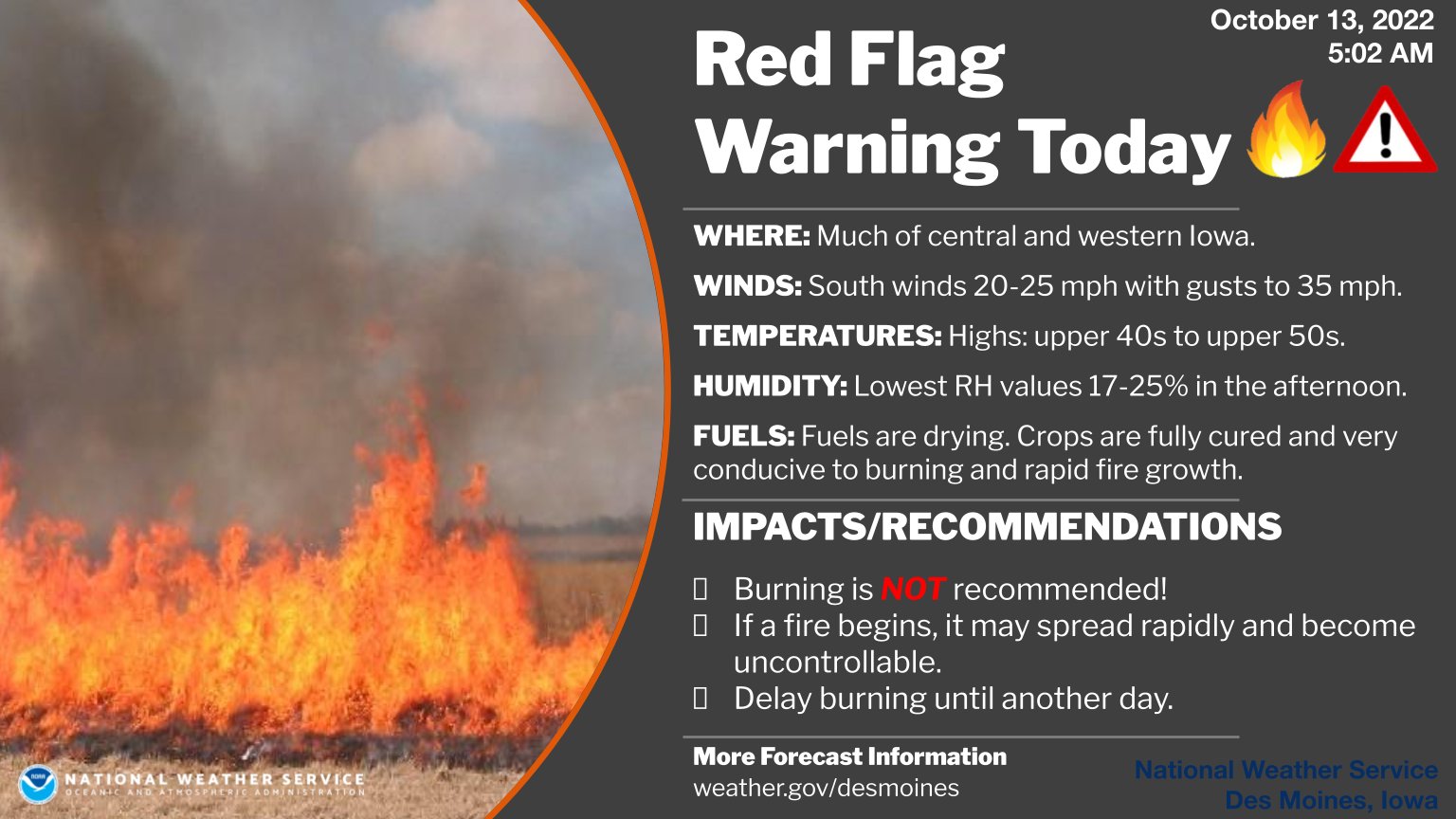 Brian Gongol on Twitter: "The really big Red Flag Warning has gotten ...