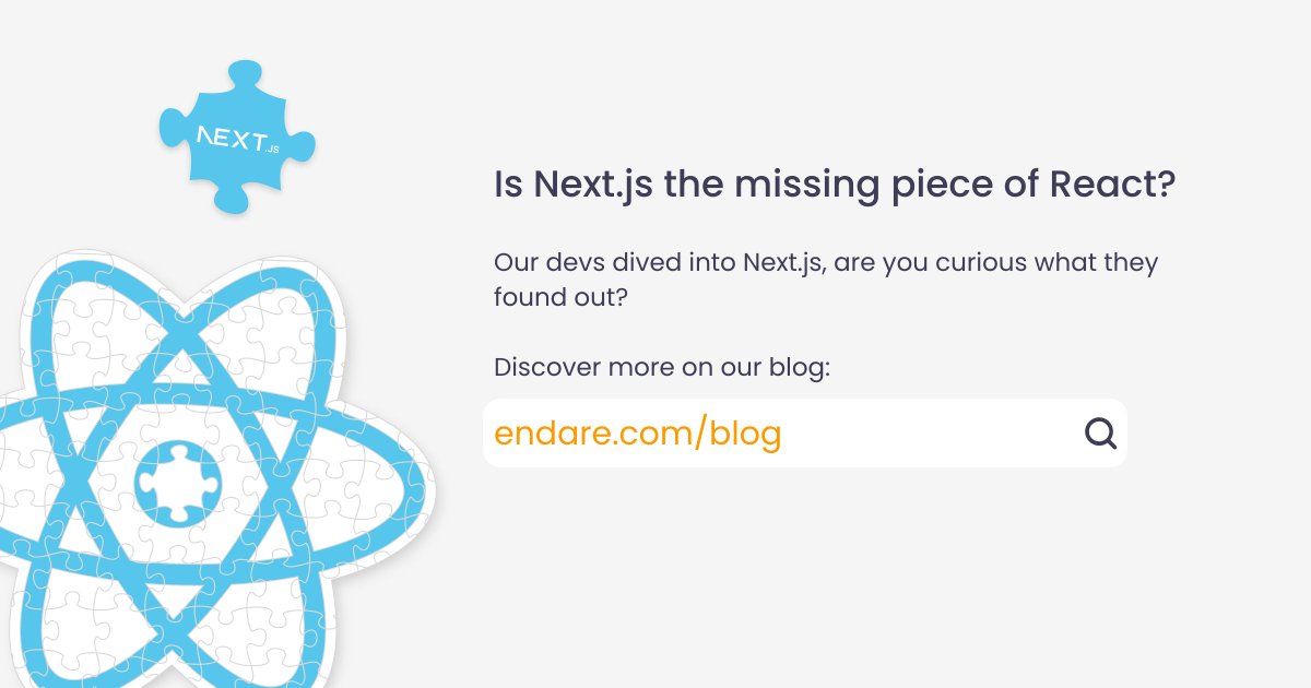 👀 The Next(.js) big thing? 👀

Next.js is on the rise. As a relatively new React framework, Next.js has some extra features up its sleeve. Jakob explored what exactly makes this framework so special.

Find out his findings in our blog:
👉 endare.com/blogpost/using…

#react #nextjs