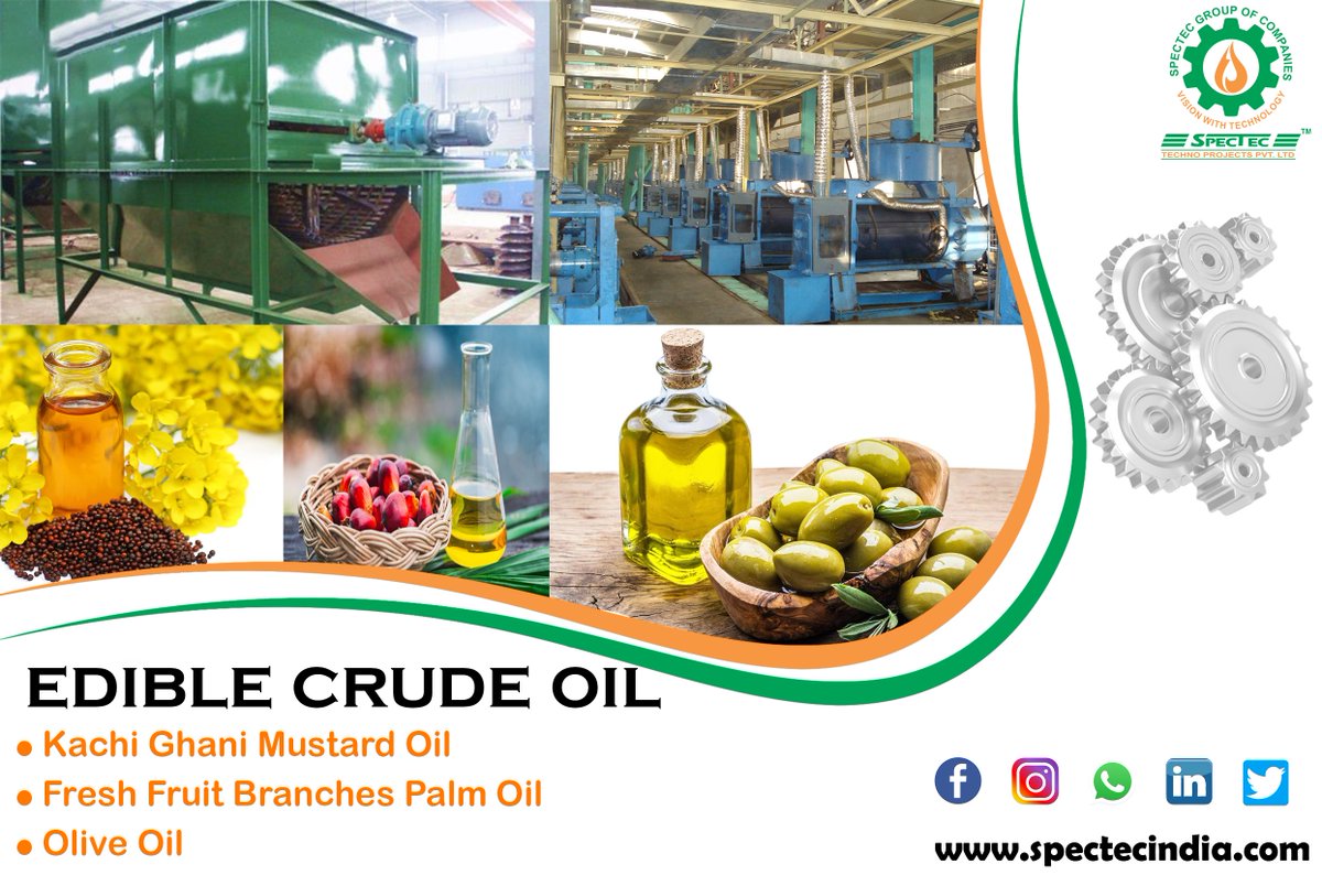 Spectec_India's tweet photo. To more about SPECTEC EDIBLE CRUDE OIL.
Login: https://t.co/Sp1gjOrIuL #Spectec #edibleoil #visionwithtechnology #projectsforedibleoil #oilandfatstechnology #turnkeyprojects #edibleoilrefinery #oilmilling #oleochemicals #valueaddedprojects #projects #oil #edibleoilmanufactures https://t.co/e6Q49Ib9hc