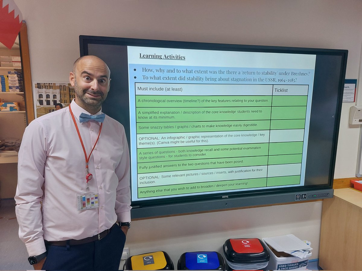 Dropping in to see Y12 historians hard at work with <a href="/historychappy/">Patrick O’Shaughnessy FRSA</a> studying the USSR. Always something to glean from observing excellent practitioners #StChrisHistory #StChris6th