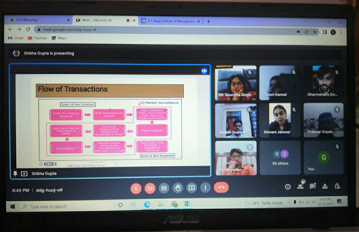 glbajajimr's tweet image. GLBIMR organized an Expert Talk on “Commodity Derivatives-As Finance Instruments”. Dr. Shikha Gupta (Speaker), empaneled speaker on SEBI, NCDEX, NCFE, CDSL &amp;amp; PFRDA authorised to conduct investor awareness was resource person for the session.
#GLBajaj #DrSapnaRakesh #EXPERTalks