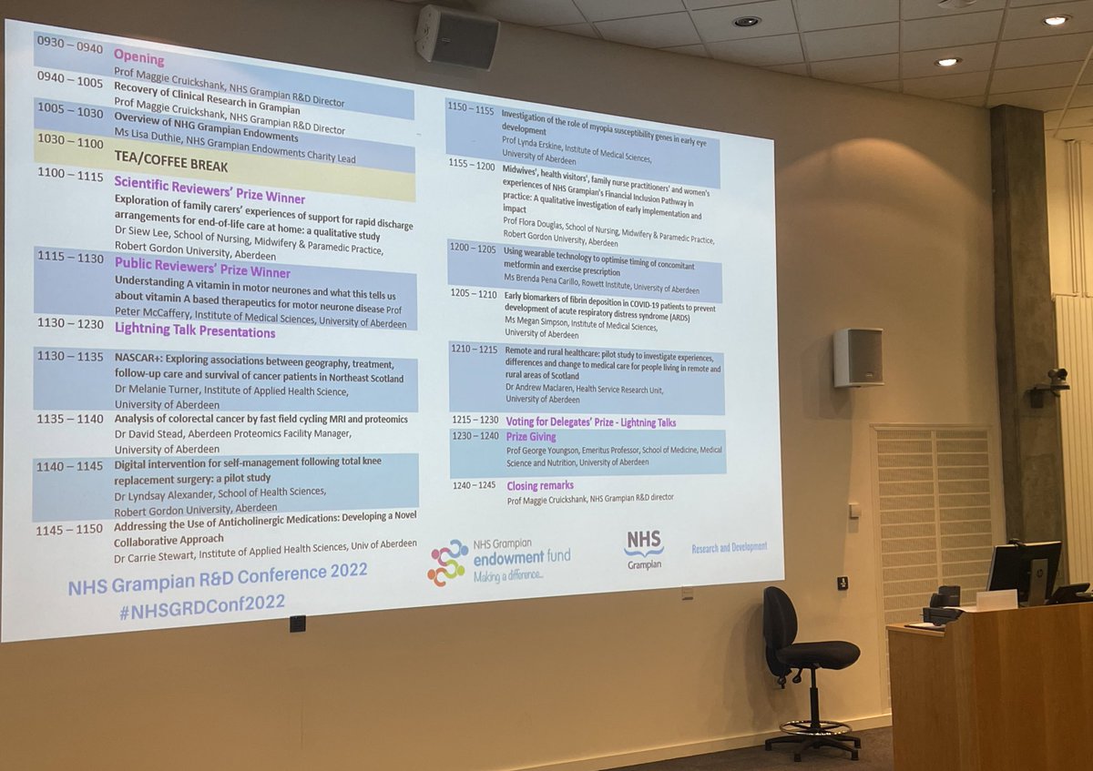 SimpsonMegan8's tweet photo. Wonderful morning of presentations highlighting the diversity of research ongoing in NHS Grampian to benefit the community. Delighted to have been awarded a delegates’ prize for my lightning talk on our #COVID19 project @LabMutch @AberdeenCDC @aberdeenuni thank you @nhsgcharity https://t.co/hPMfbteFDa