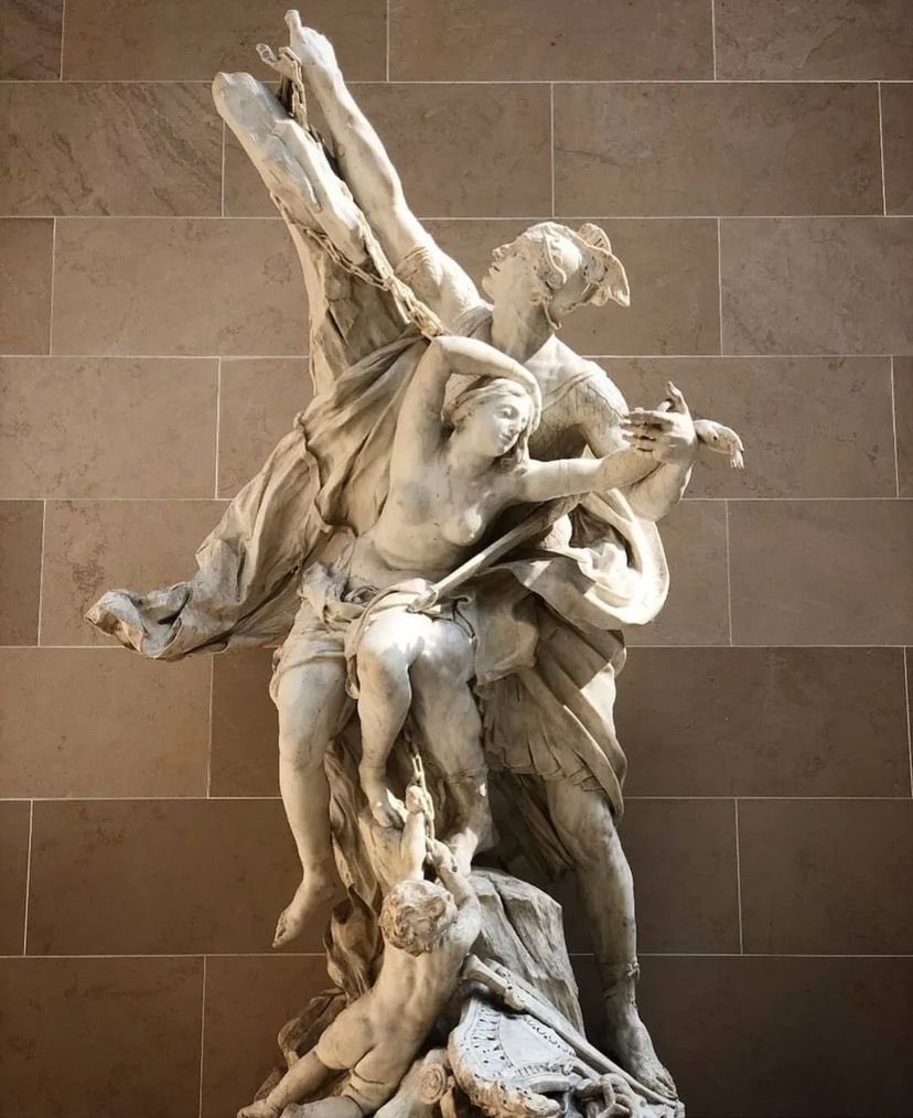 AcademiaAesthe1's tweet photo. Statue of Perseus and Andromeda, 1620-1694, Pierre Puget, Louvre Museum, Paris, France https://t.co/nwg9nhY4Y5