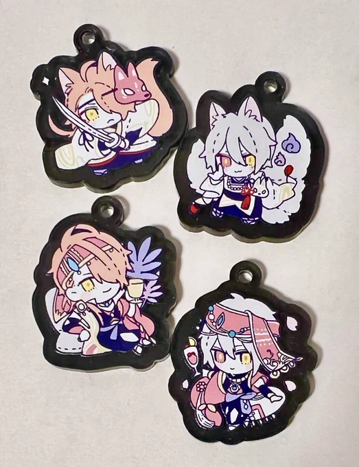 ノベルティのちいこアクキー届きました12月のカイオエオンリーで配布します!サイズ比較ぬい 