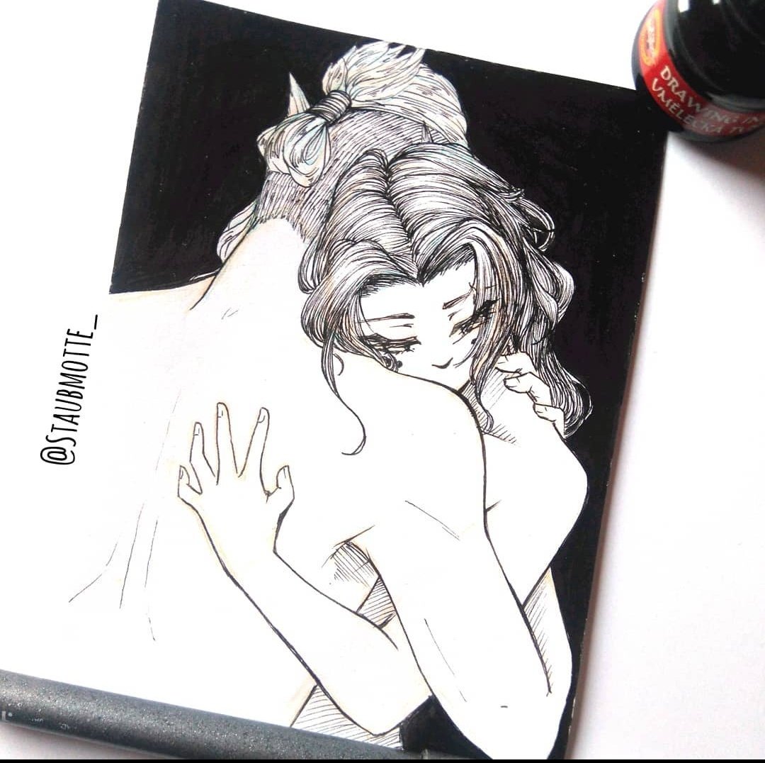 SaraiHarada's tweet photo. Hi, I'm a self-taught artist from Germany and I like to use digital and traditional media.
I mostly draw fantasy/ nsfw stuff in manga style
#PortofolioDay https://t.co/G50GQbxeYR
