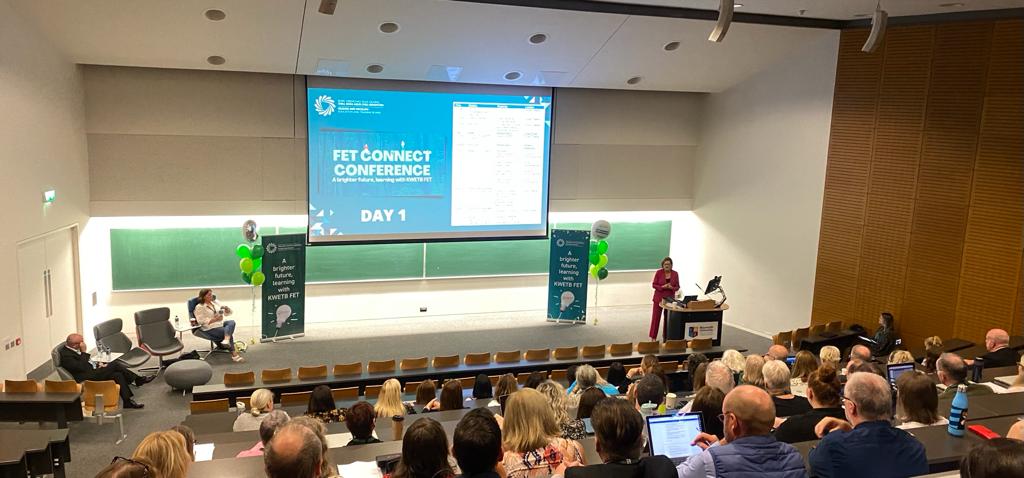 AshED_PD's tweet photo. Opening address at #FETConnect from Dr. Deirdre Keyes, Chief Executive, @KWETB
πIontas Theatre, @MaynoothUni https://t.co/bWnN4P1QLG