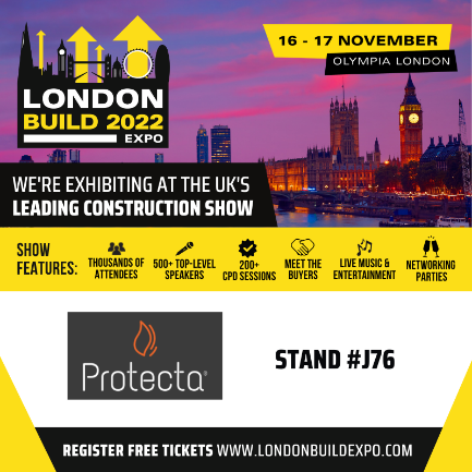 ProtectaFire's tweet photo. We are happy to announce we will be exhibiting at the @LondonBuildExpo 2022 on the 16 - 17th of November. We will be at stand #J76 with our fire protection products and systems 🔥.   

Make sure you come and pay us a visit #LondonBuildExpo #passivefireprotection #Protecta https://t.co/xnNTVqj2iP