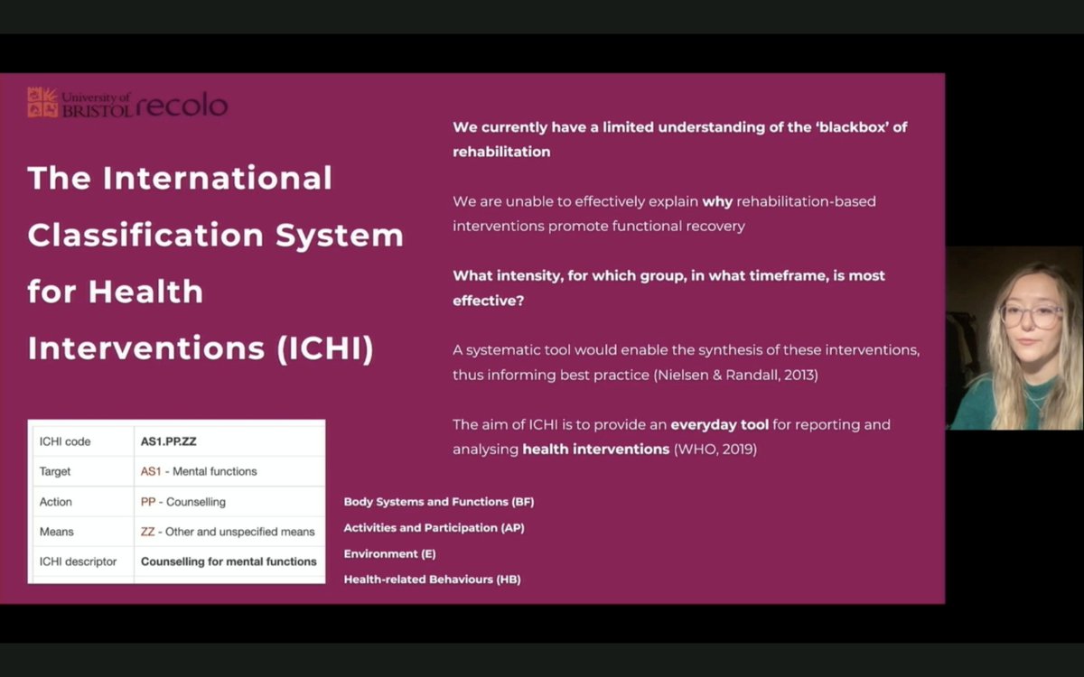 nrsigwfnr's tweet photo. Feeling ICHI? a new system for classifying health interventions, thanks @ChelsWalden @RecoloUK! Potential for a collaboration with @Neuro_BITE ?? https://t.co/3qoyra3KOM