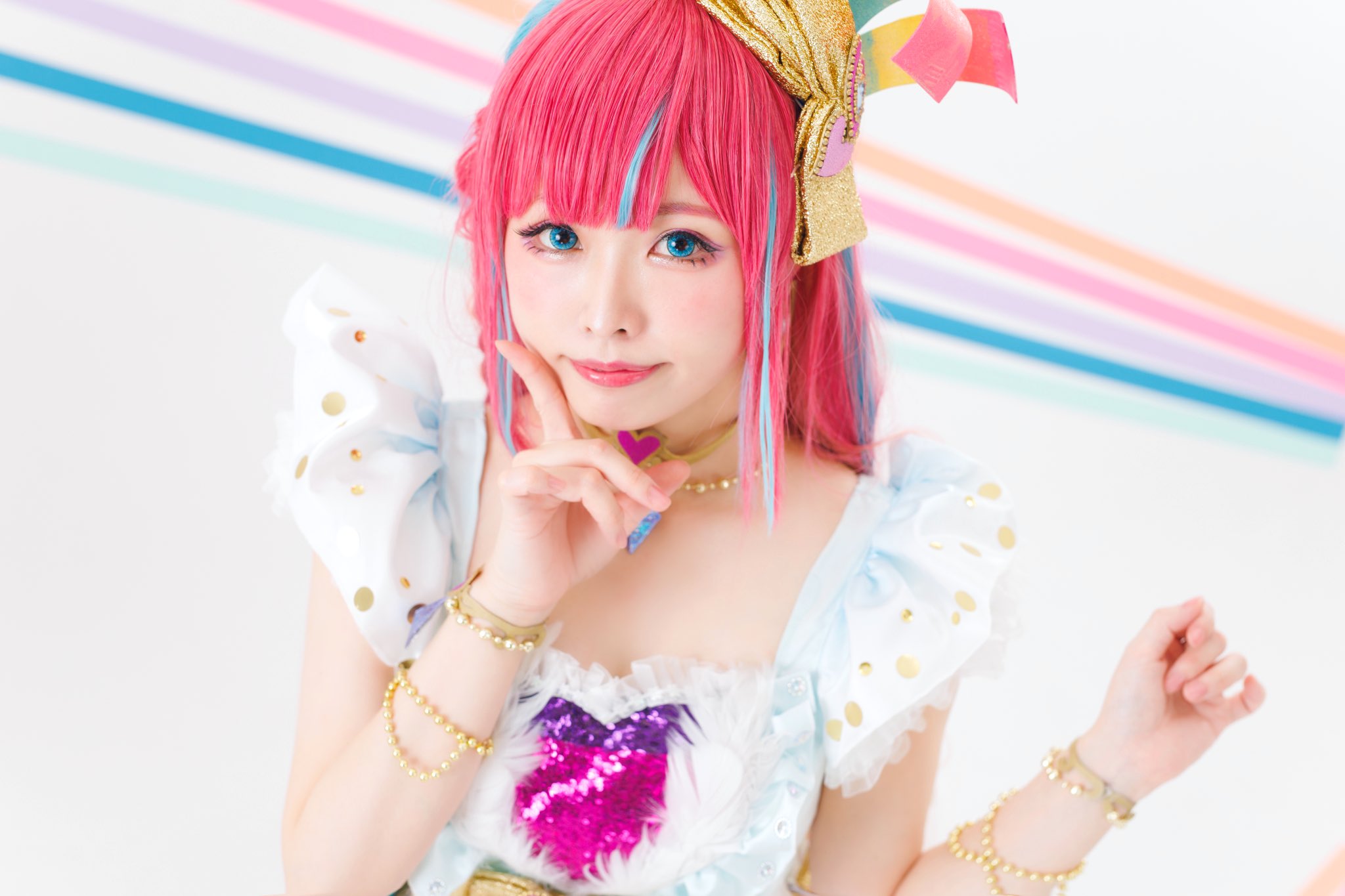 ワッチャプリマジ！　陽比野まつり　ハートフェザー　コスプレ　衣装　ウィッグ コスプレウィッグ ワッチャプリマジ！ 陽比野まつり